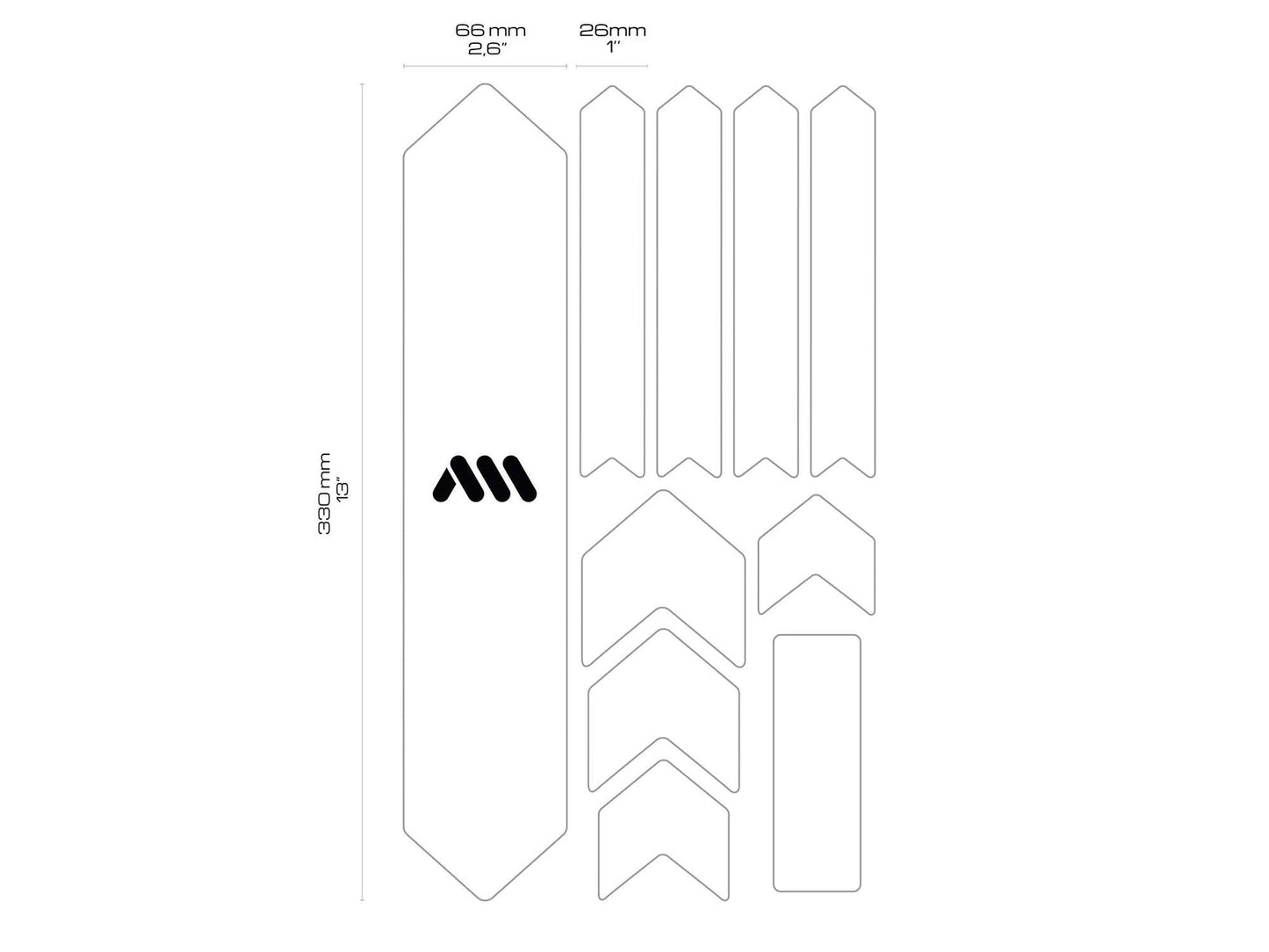AMS Honeycomb Bike Frame Guard Extra Clear
