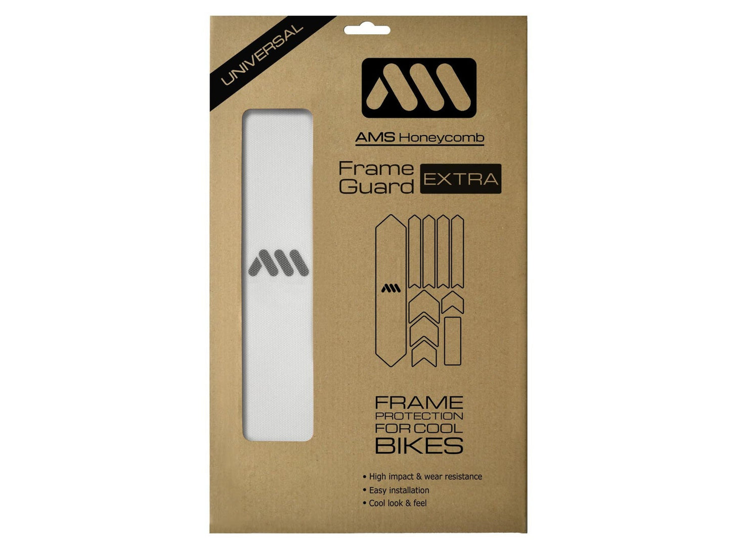 AMS Honeycomb Bike Frame Guard Extra Clear