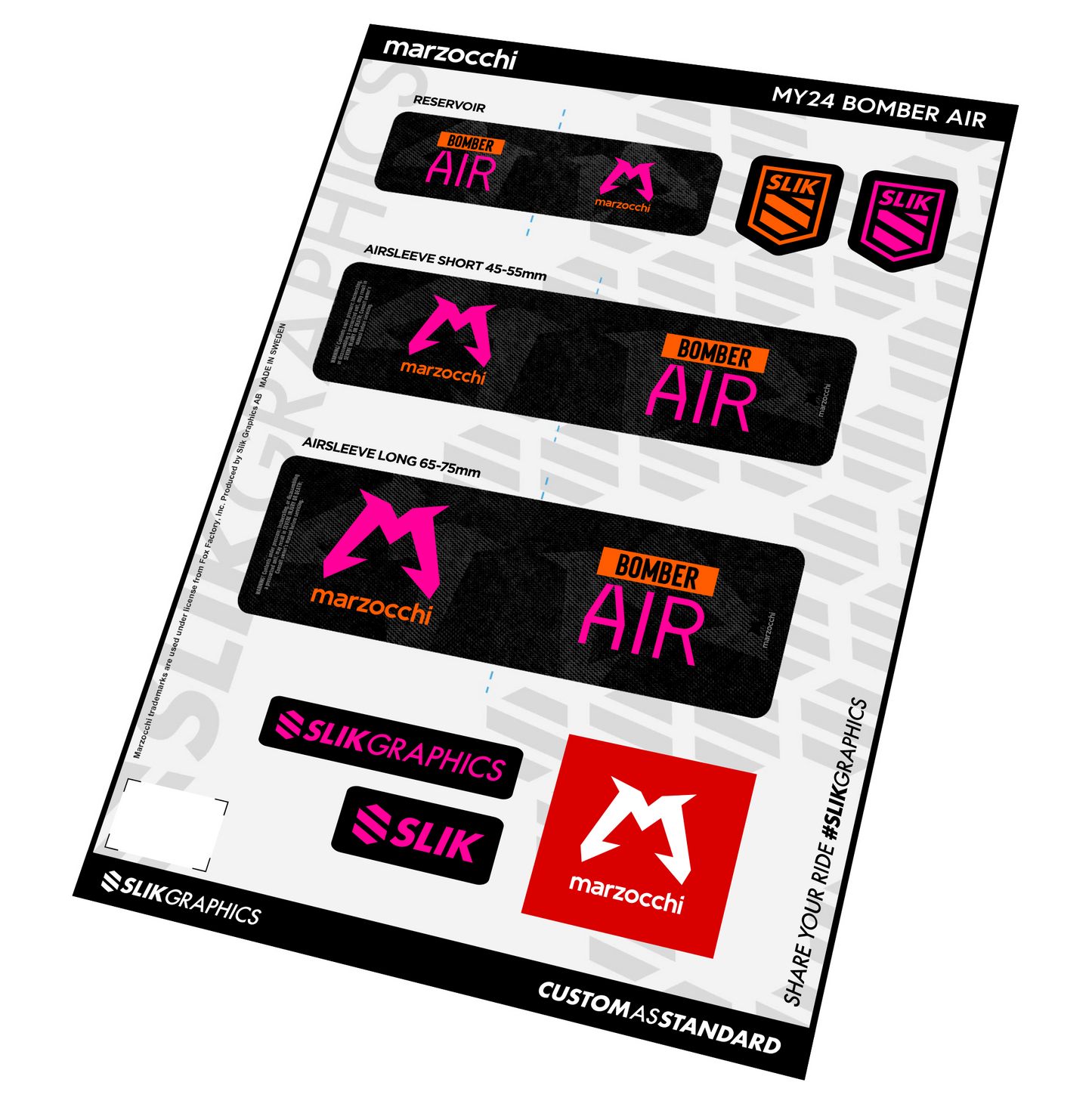 REAR SHOCK DECALS by SLIK GRAPHICS