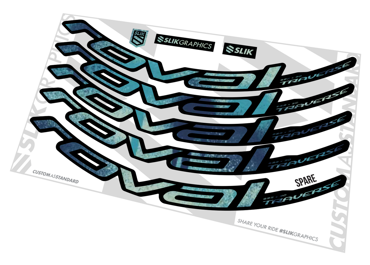 28 RIM DECALS by SLIK GRAPHICS