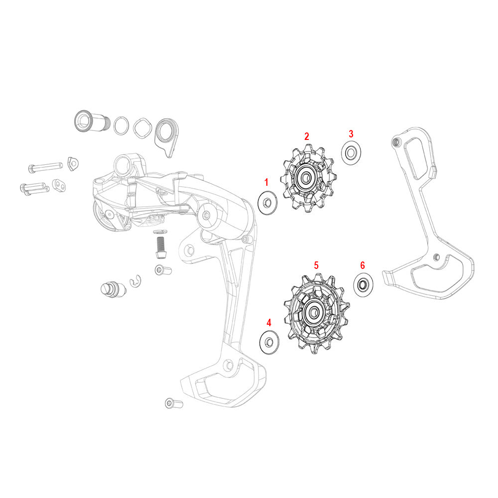SRAM RD PULLEY WHEEL KIT GX EAGLE
