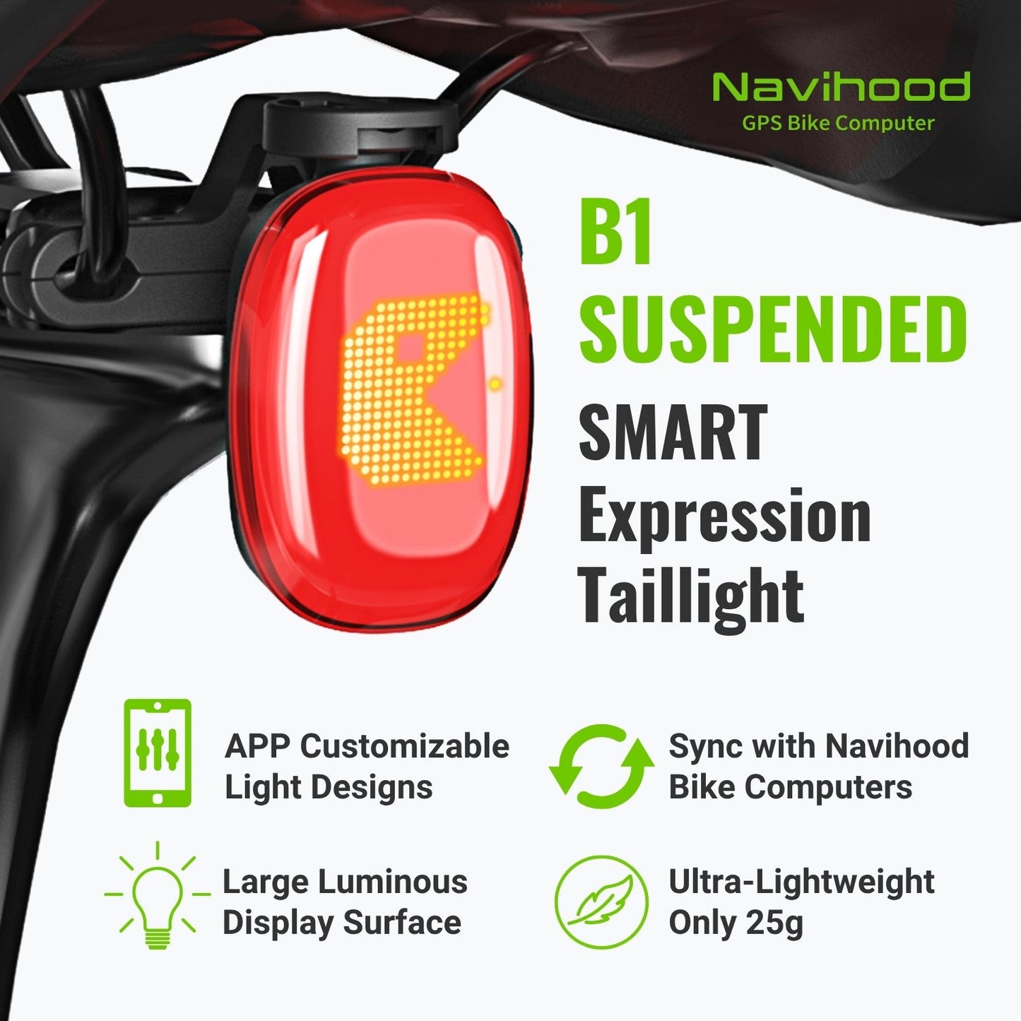 20.13 Navihood B1 Smart Expression Taillight with APP Control