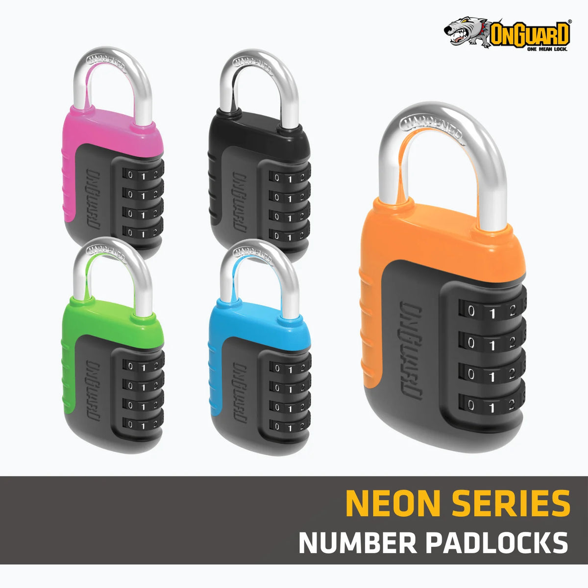 ONGUARD Neon Number Padlock | Bike Bunker Singapore