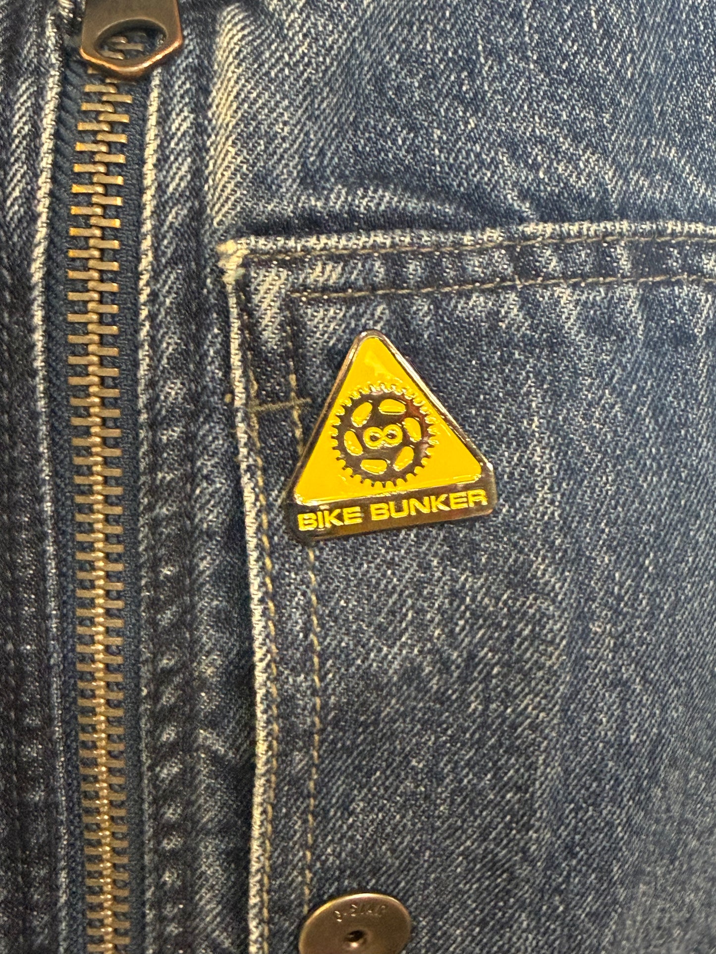 00 Bike Bunker Magnetic Enamel Pin