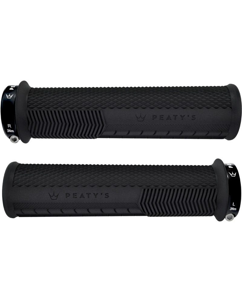 PEATY'S Monarch Lock On handlebar Grips - Knurl