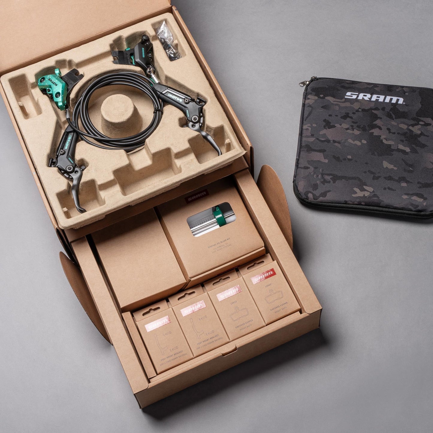 SRAM MOTIVE ULTIMATE TEAL SPLATTER EXPERT BRAKES KIT