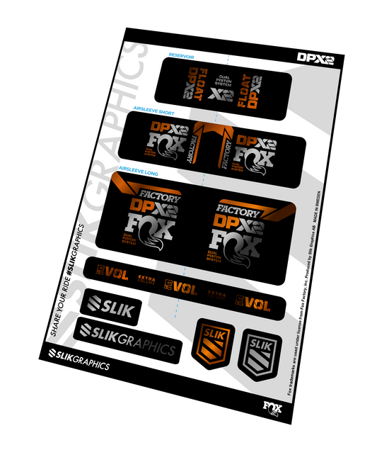 REAR SHOCK DECALS by SLIK GRAPHICS