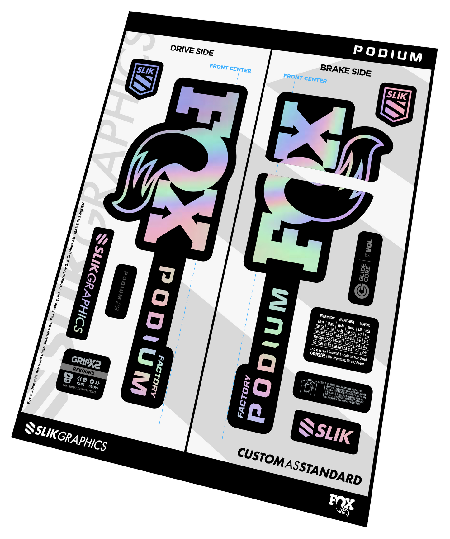 FORK DECALS by SLIK GRAPHICS