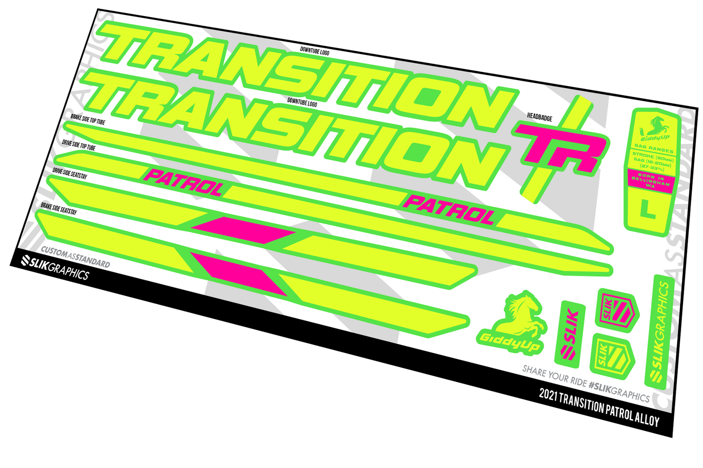 28 FRAME DECALS by SLIK GRAPHICS