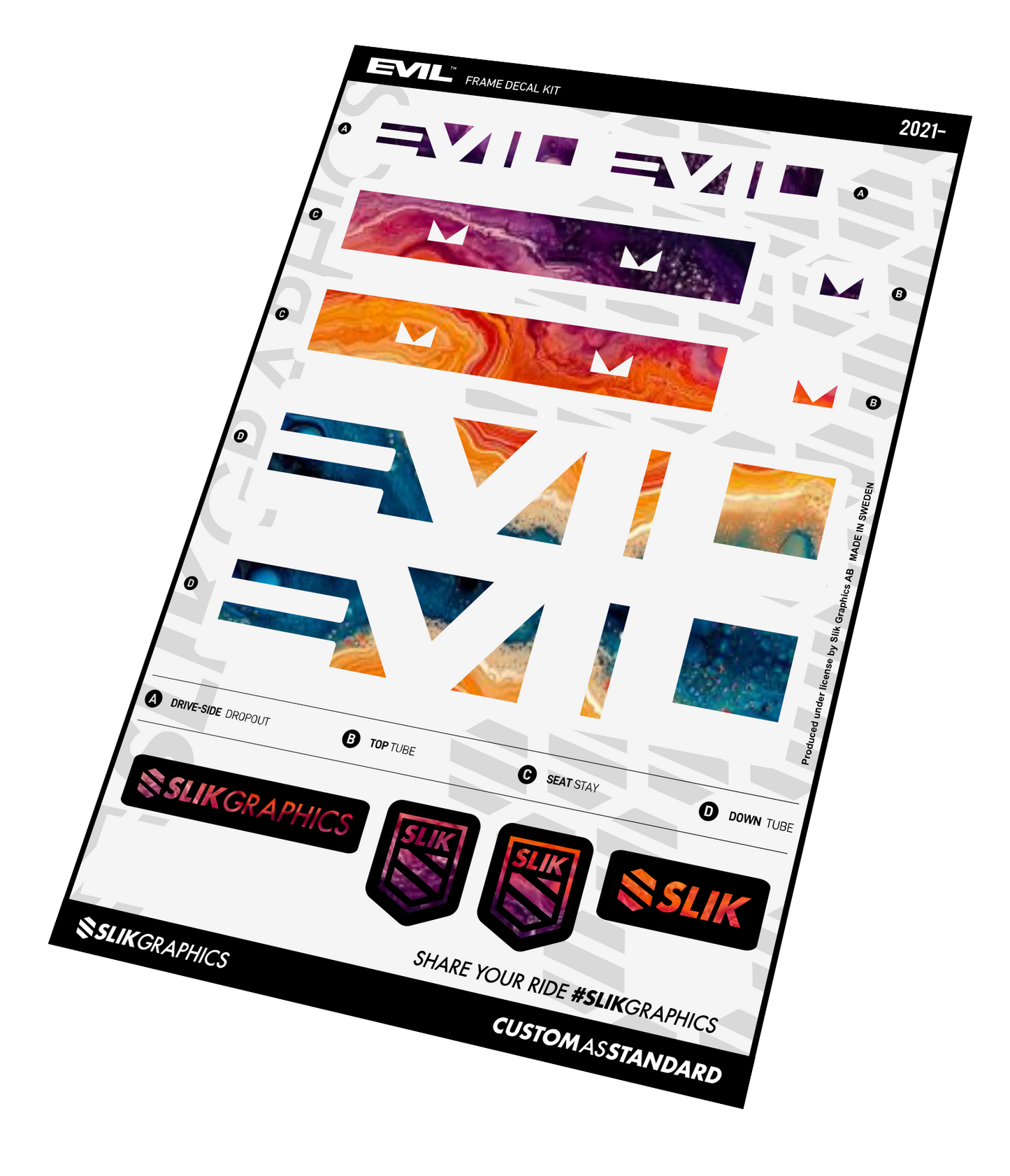 28 FRAME DECALS by SLIK GRAPHICS