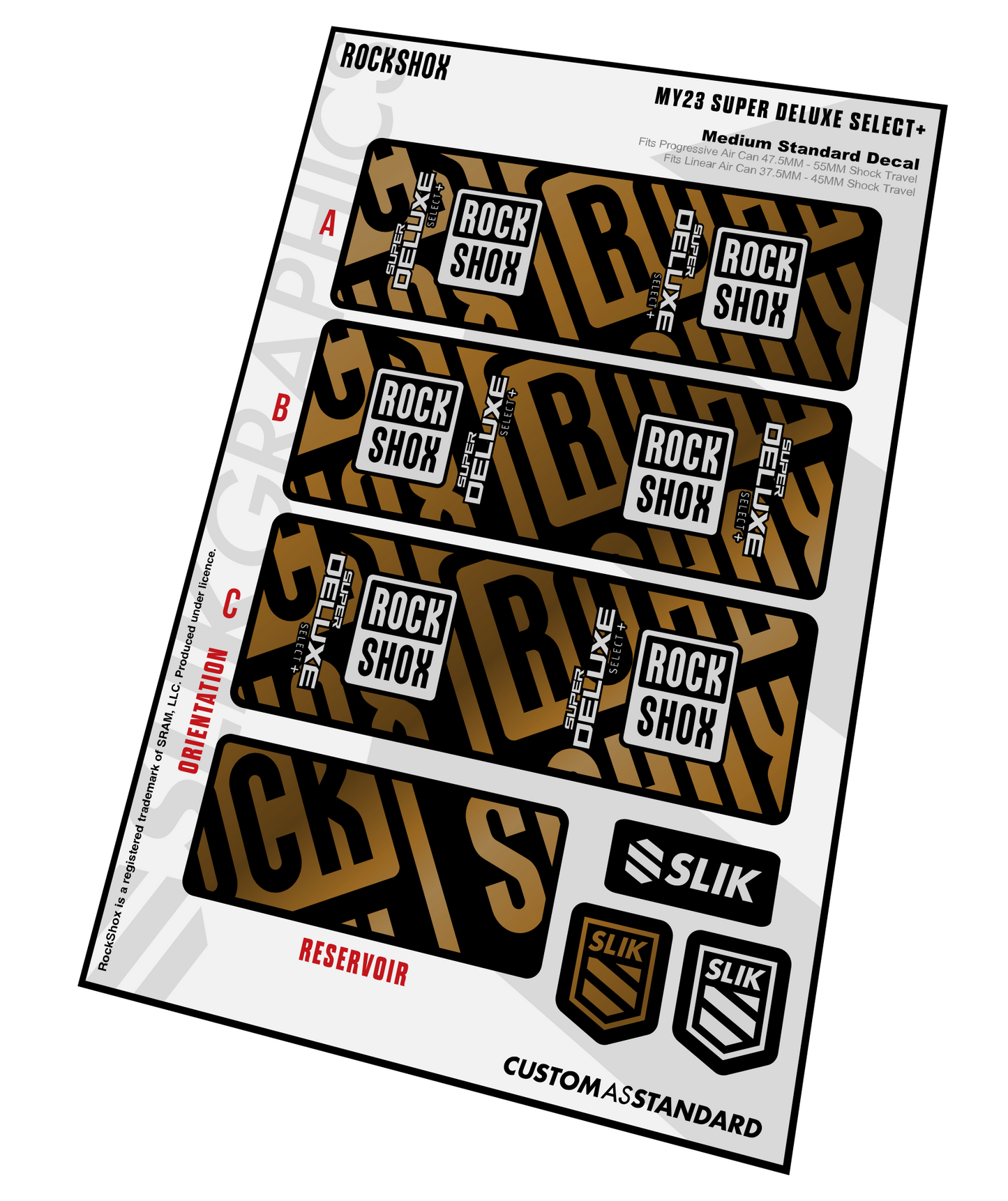 REAR SHOCK DECALS by SLIK GRAPHICS