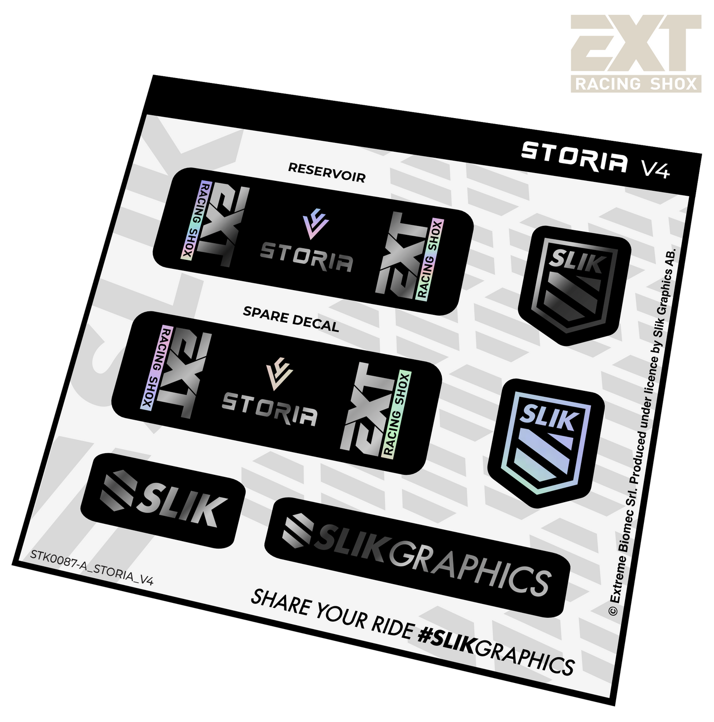 REAR SHOCK DECALS by SLIK GRAPHICS