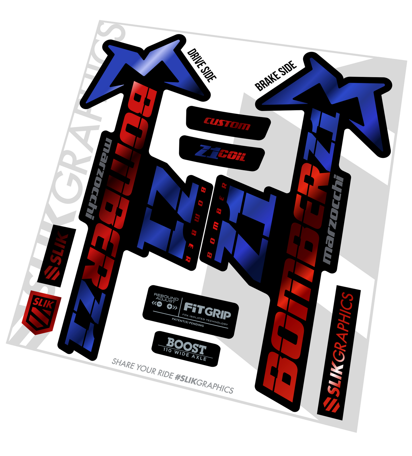 FORK DECALS by SLIK GRAPHICS