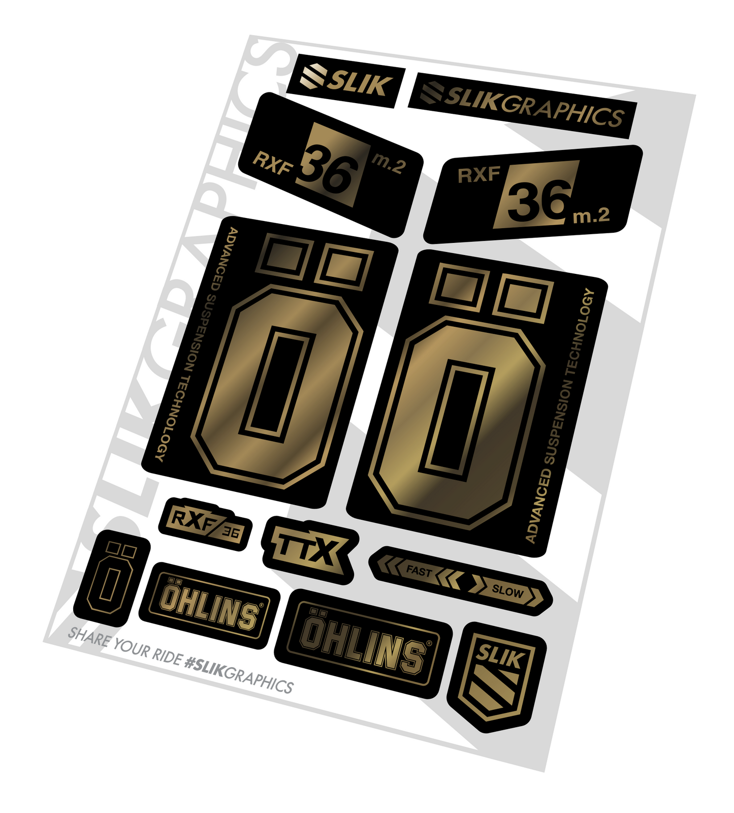 FORK DECALS by SLIK GRAPHICS