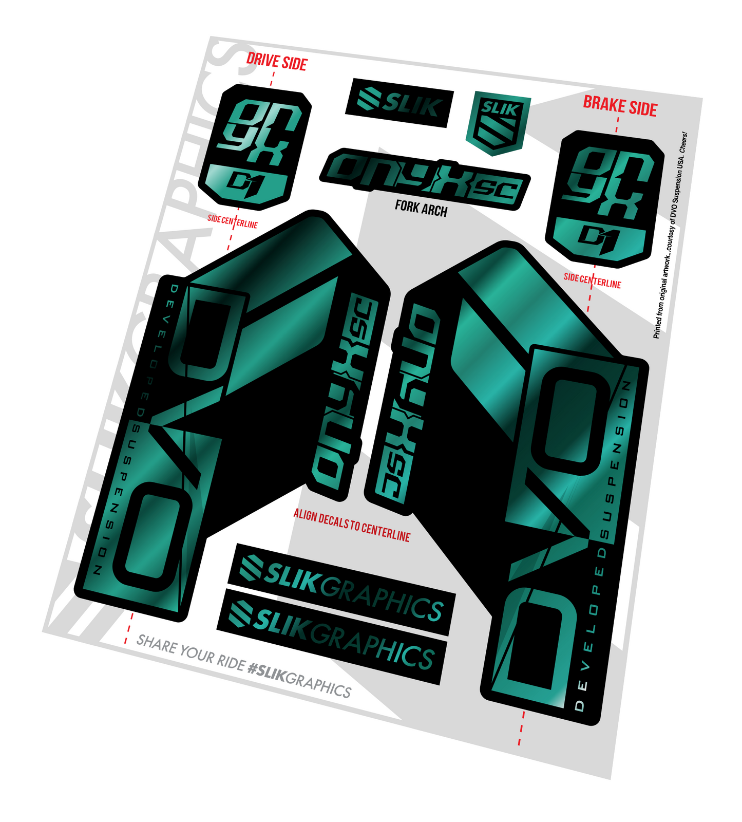 FORK DECALS by SLIK GRAPHICS