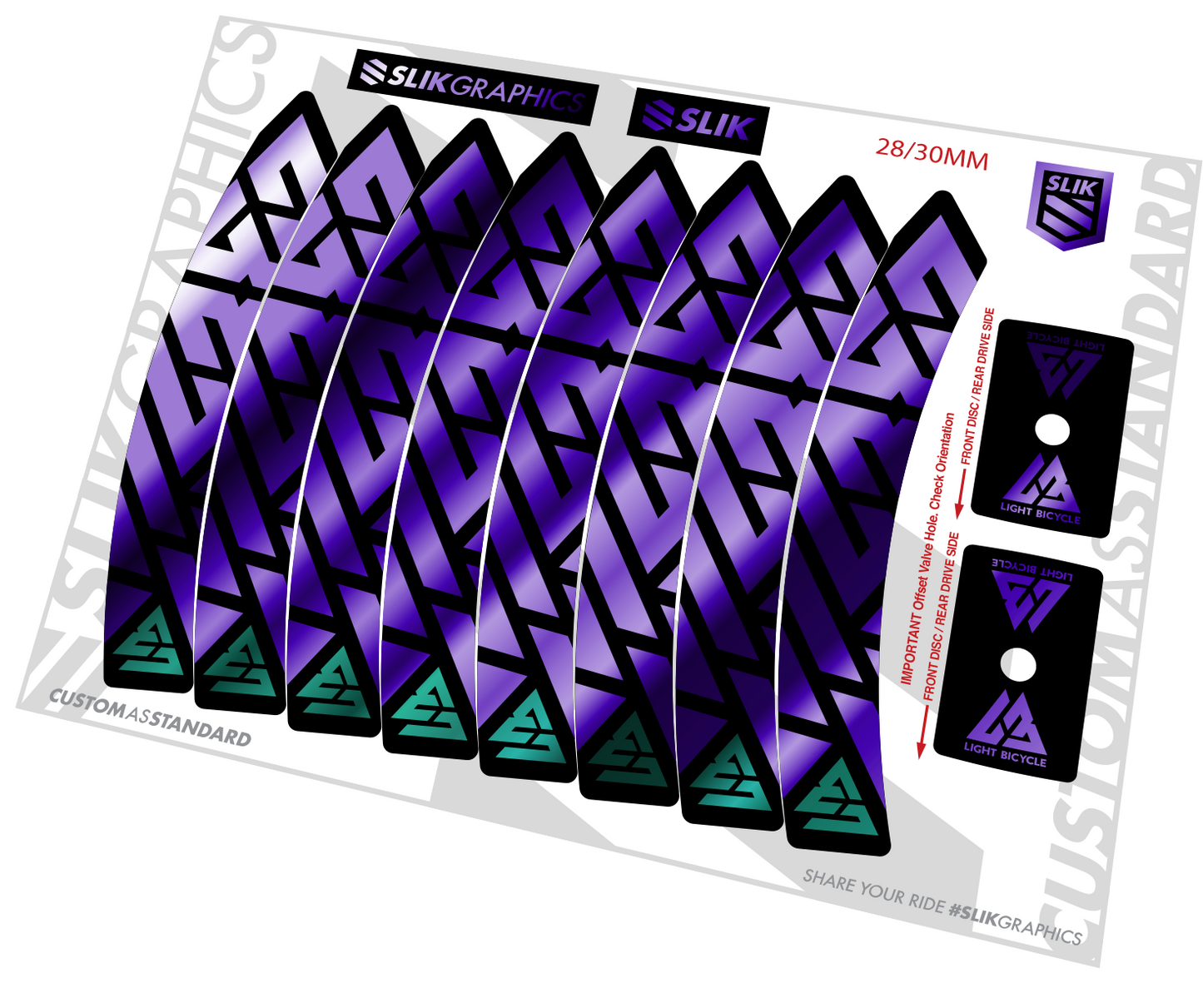 28 RIM DECALS by SLIK GRAPHICS