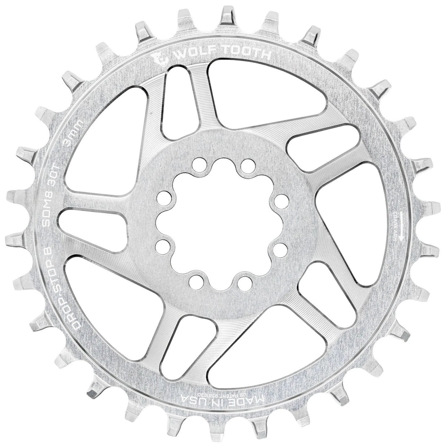 09.1 WOLF TOOTH  Direct Mount Sram 8-Bolts 3mm Mountain Cranks