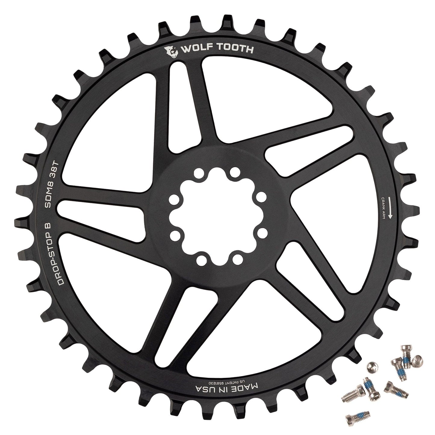 09.1 WOLF TOOTH  Direct Mount Sram 8-Bolts 3mm Gravel/Road Cranks